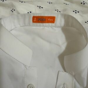 White J Dot for Kids Shalvar Kameese